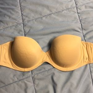 Strapless tan bra aerie